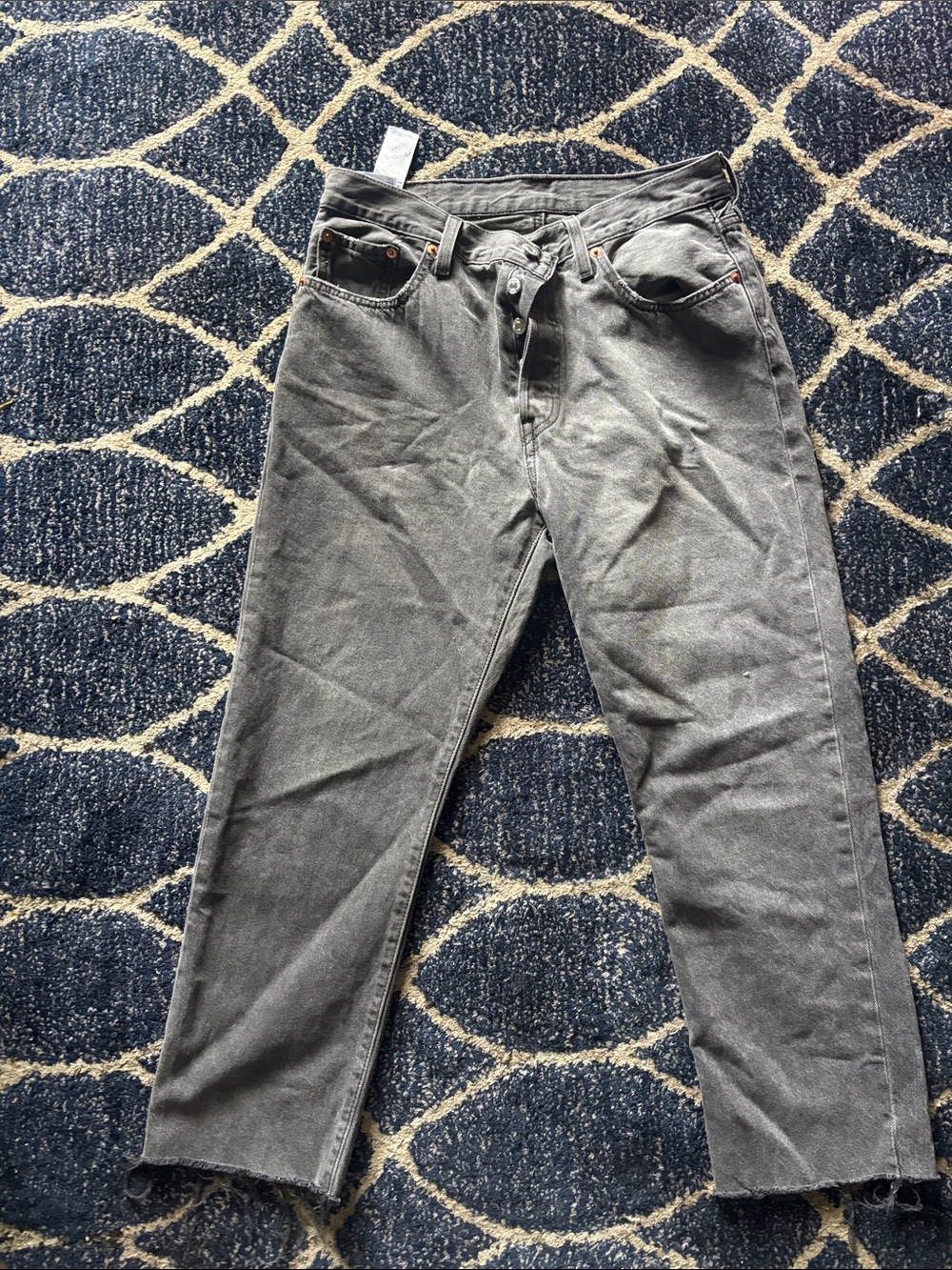 Levi's High-Rise Straight Jeans - Charcoal Gray